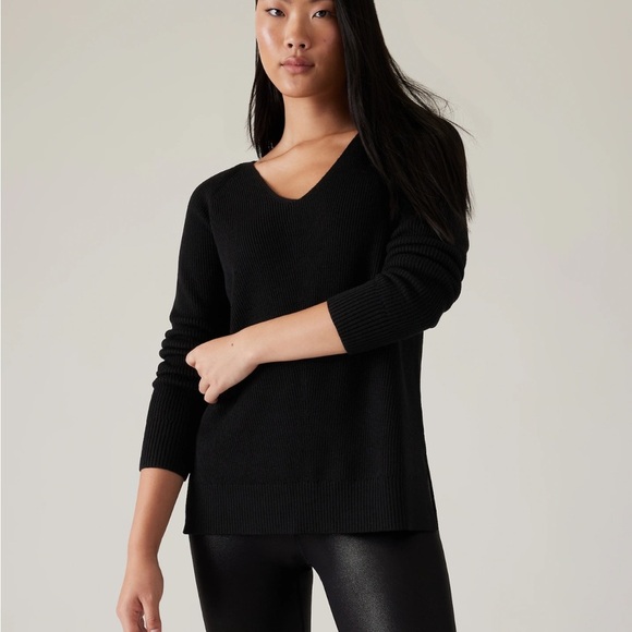 ATHLETA HANOVER REFINED V-NECK SWEATER - Picture 1 of 5
